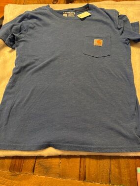 Boys Carhartt Heather Blue Short Sleeve Pocket Tee 10/12